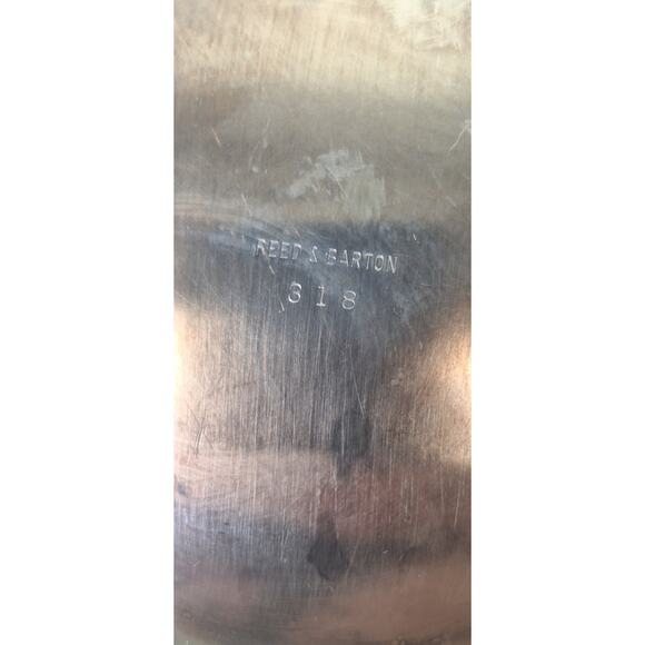 Reed & Barton #318 Silverplate Fluted Serving Bowl 8" Vintage USA - Picture 3 of 6